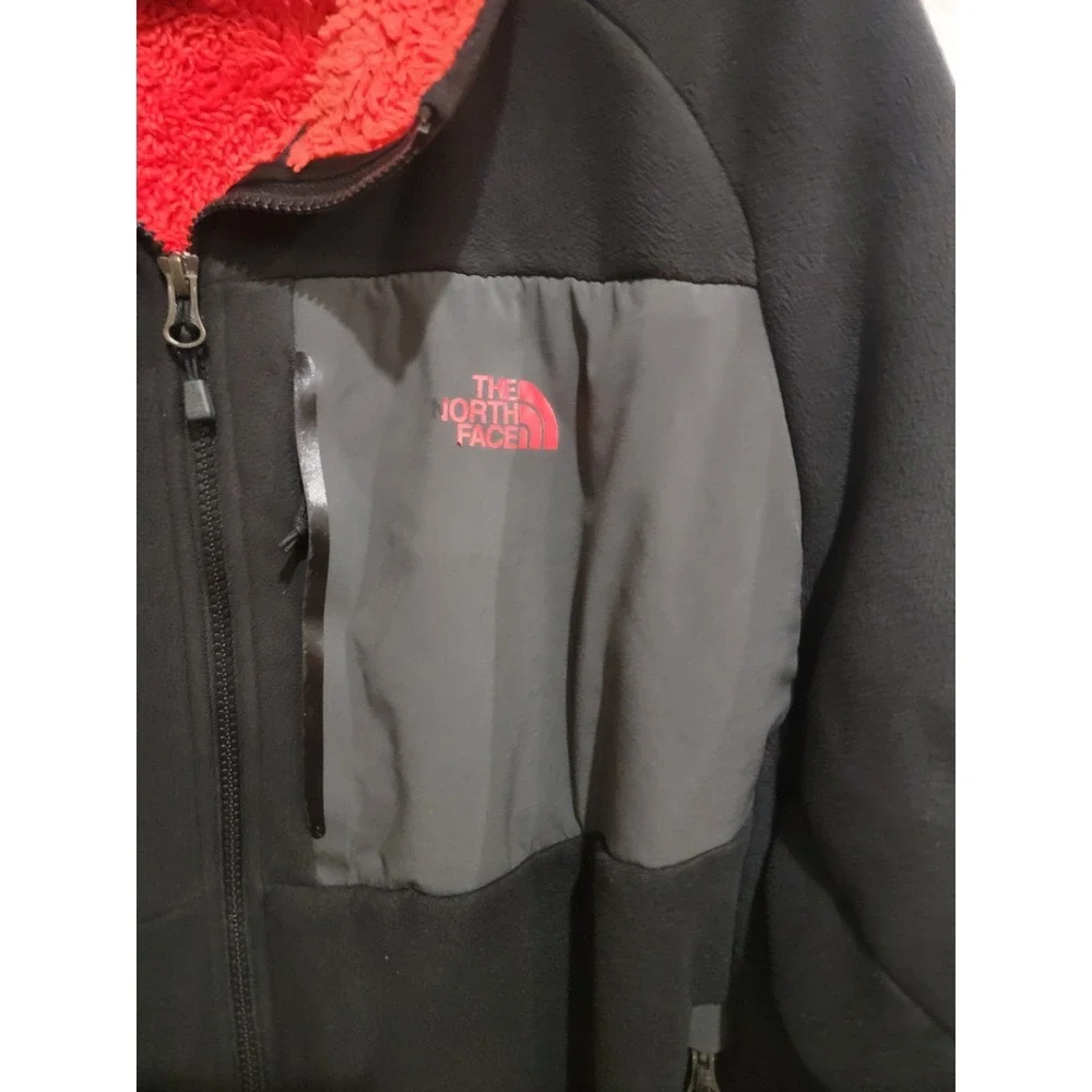 The North Face Denali 2 Fleece Jacket Mens XL‎ Black Red Sherpa Lined Full Zip